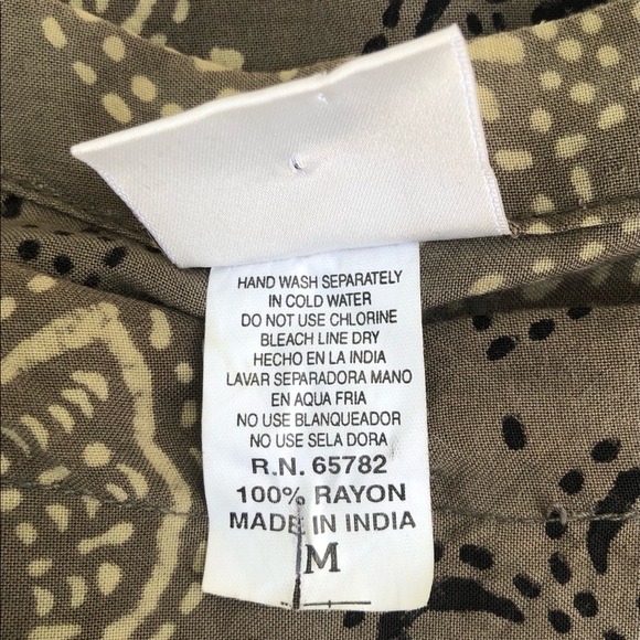 Butterfly Print Batik Rayon Maxi Sundress Medium - Picture 3 of 4